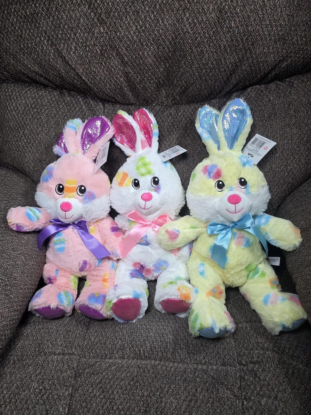 Plush Multicolor Easter Bunny Stuffed Toy - Pick 1 - Picture 7 of 7
